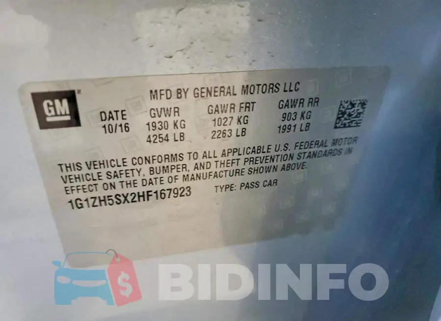 1G1ZH5SX2HF167923 Photo# 12