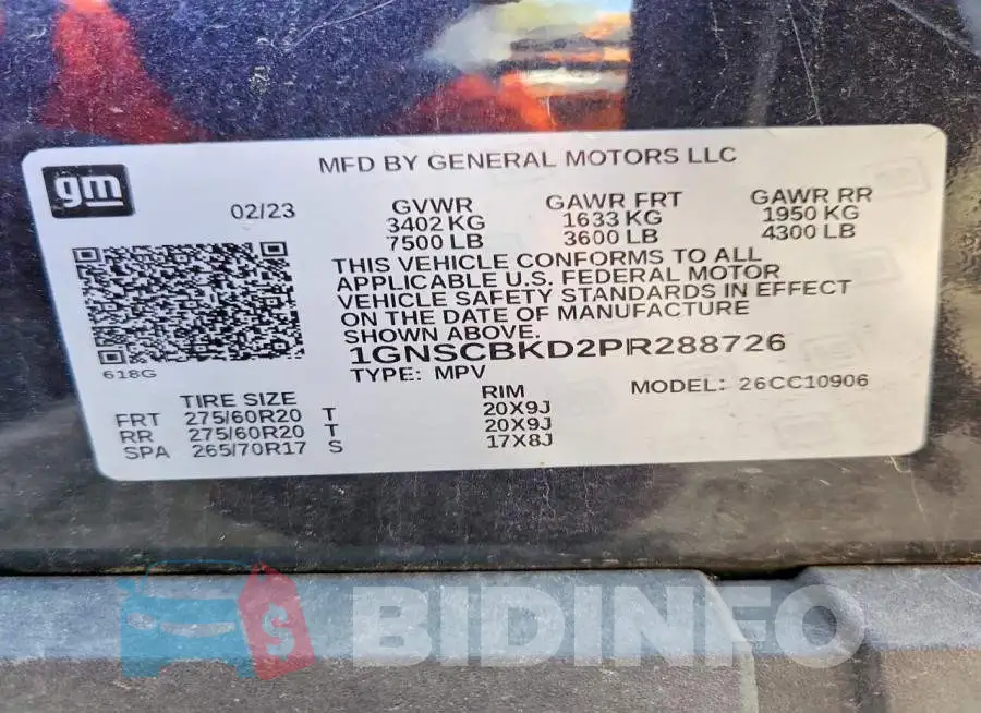 1GNSCBKD2PR288726 Photo# 13
