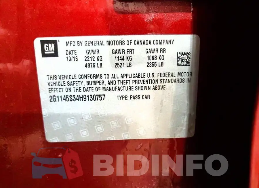 2G1145S34H9130757 Photo# 13