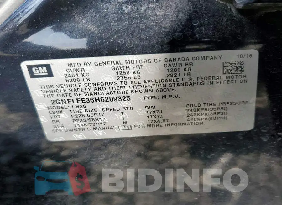 2GNFLFE36H6209325 Photo# 13