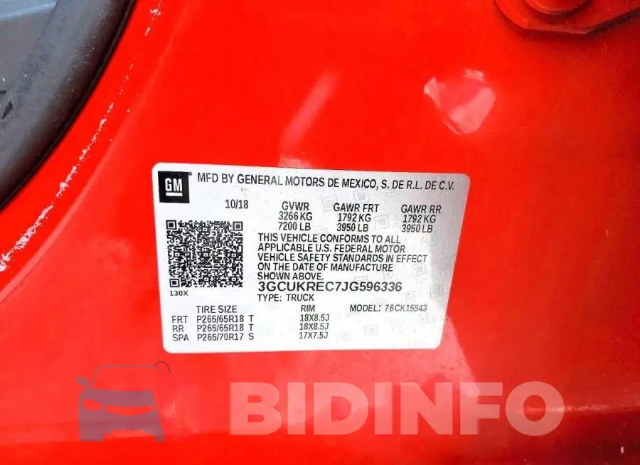 3GCUKREC7JG596336 Photo# 13