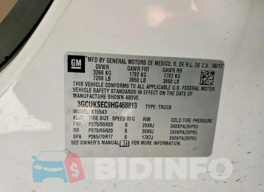 3GCUKSEC9HG468813 Photo# 12