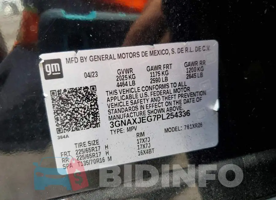 3GNAXJEG7PL254336 Photo# 13