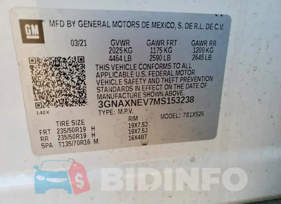 3GNAXNEV7MS153238 Photo# 13