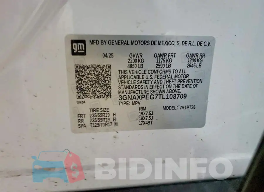 3GNAXPEG7TL108709 Photo# 12