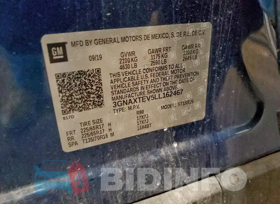 3GNAXTEV5LL162467 Photo# 14