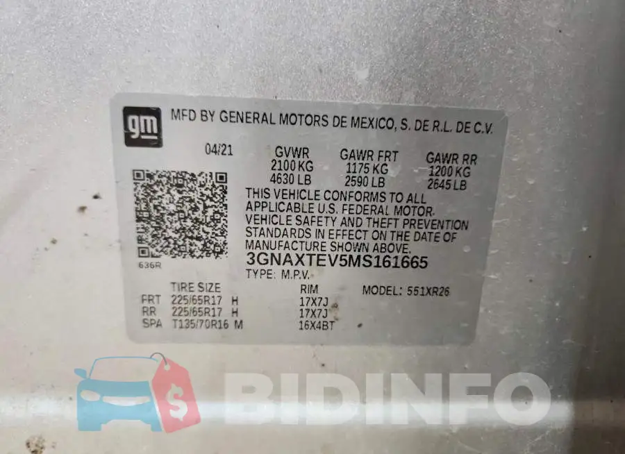 3GNAXTEV5MS161665 Photo# 13