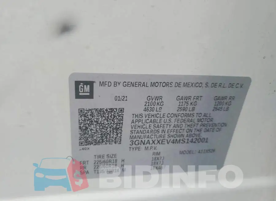 3GNAXXEV4MS142001 Photo# 13