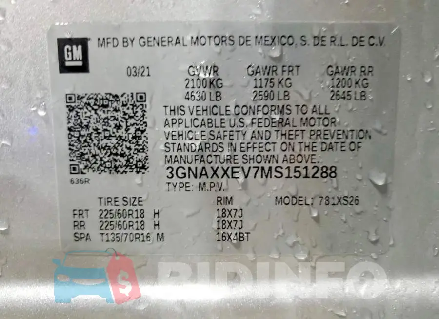3GNAXXEV7MS151288 Photo# 14