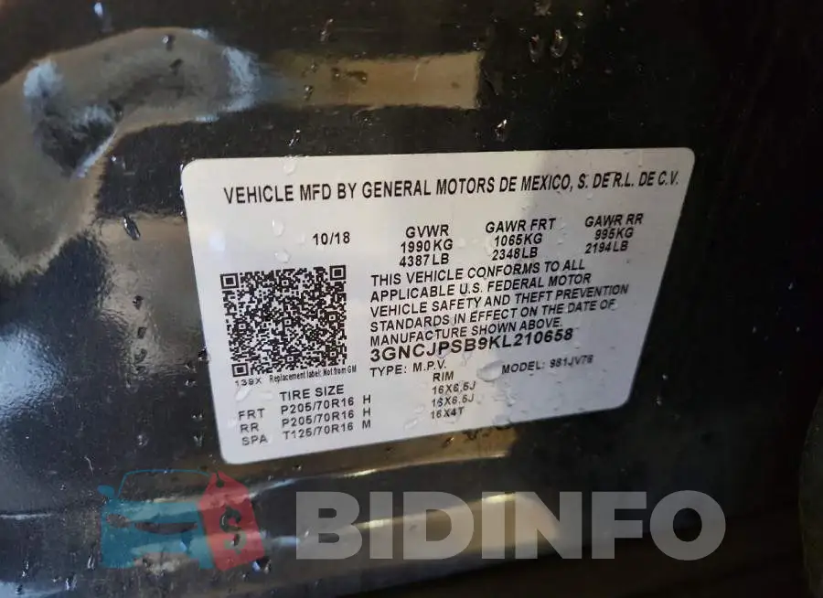 3GNCJPSB9KL210658 Photo# 13