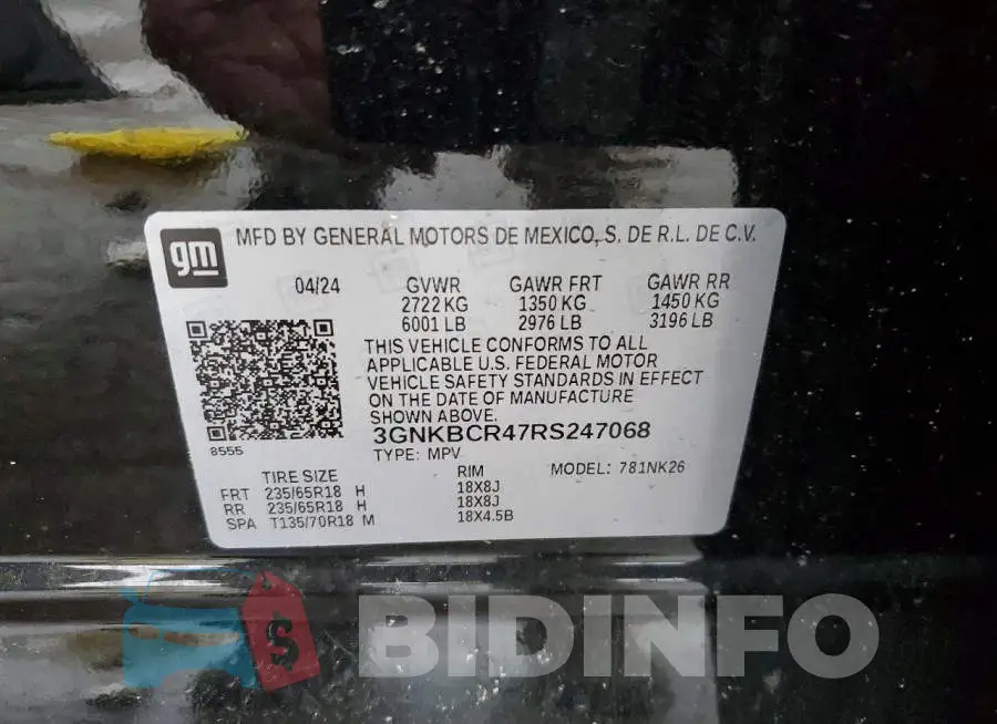 3GNKBCR47RS247068 Photo# 13