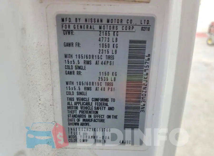 3N63M0ZN2JK695766 Photo# 13