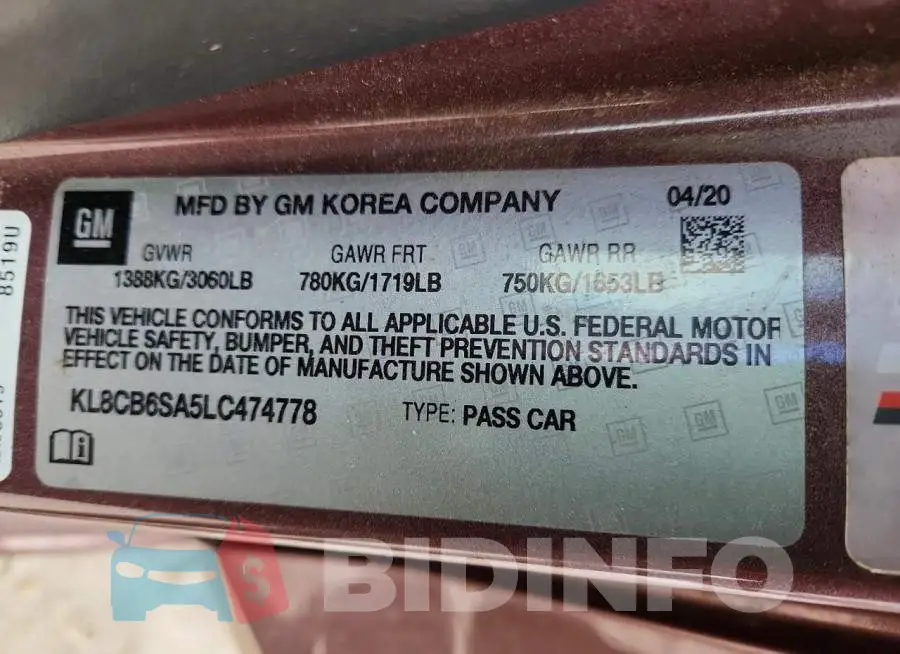 KL8CB6SA5LC474778 Photo# 13