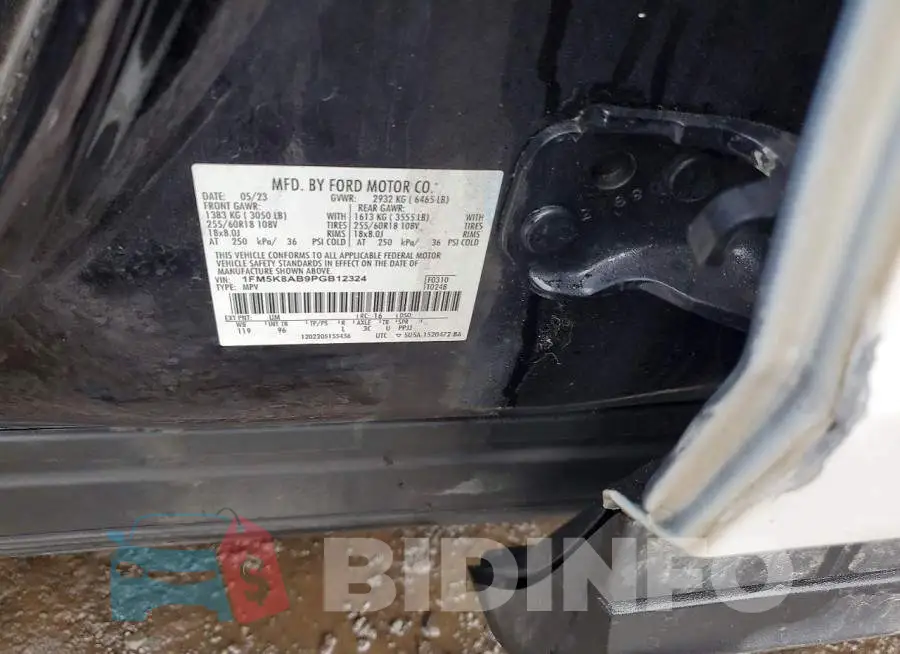 1FM5K8AB9PGB12324 Photo# 14