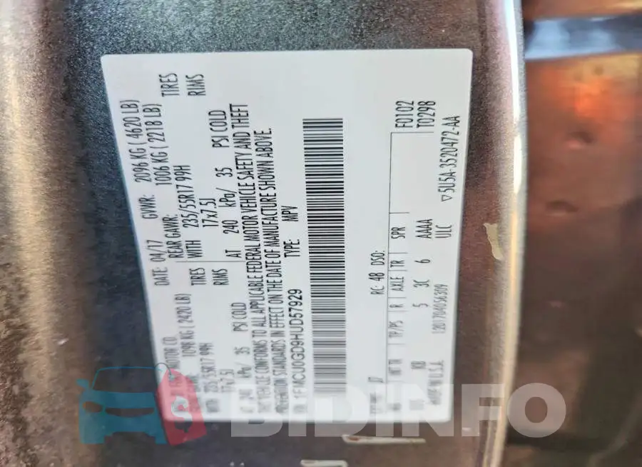 1FMCU0F76KUB94868 Photo# 13