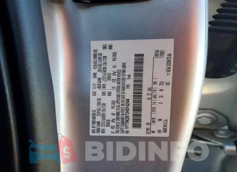 1FT7W2BT3HEF42546 Photo# 12
