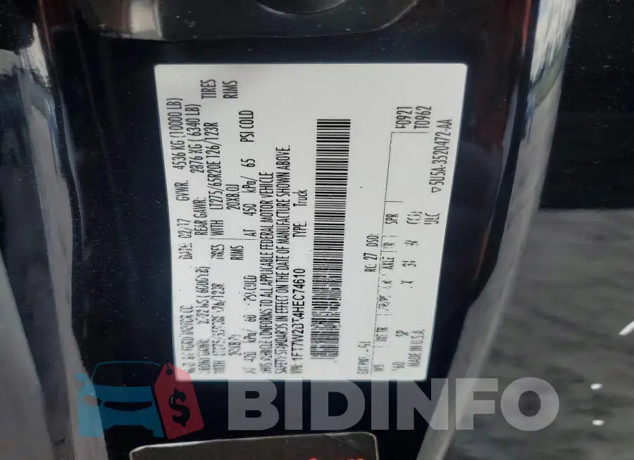 1FT7W2BT4HEC74610 Photo# 13