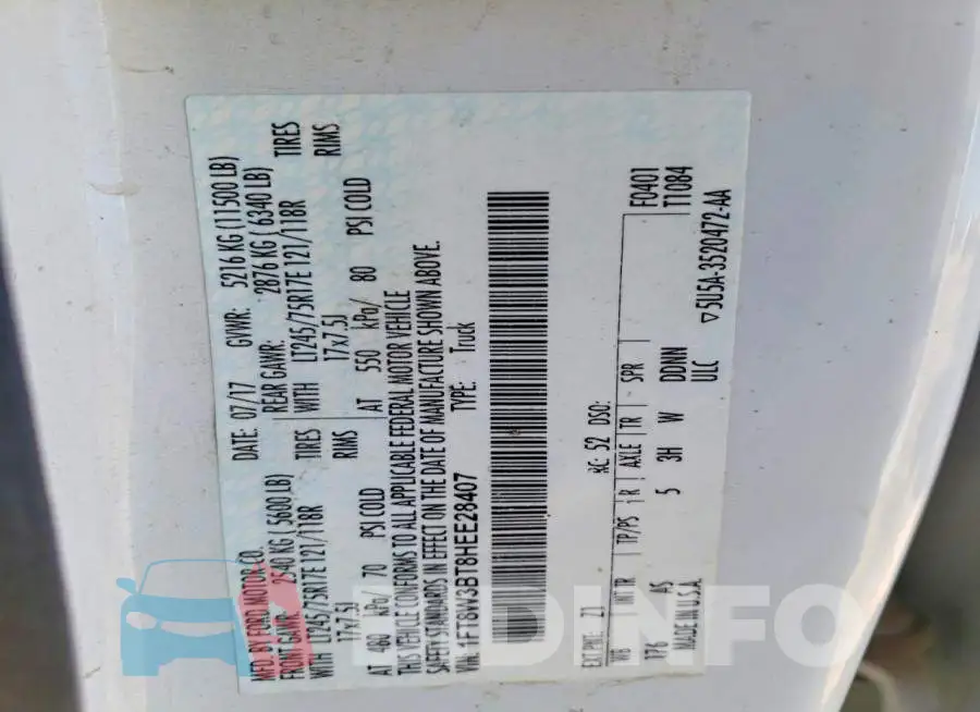 1FT8W3BT8HEE28407 Photo# 13