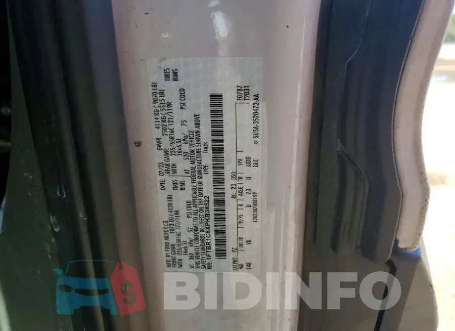 1FTBR1C8XPKB38522 Photo# 13