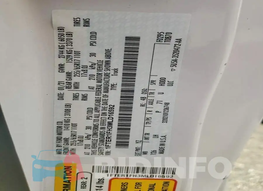 1FTER1FH3MLD16592 Photo# 13