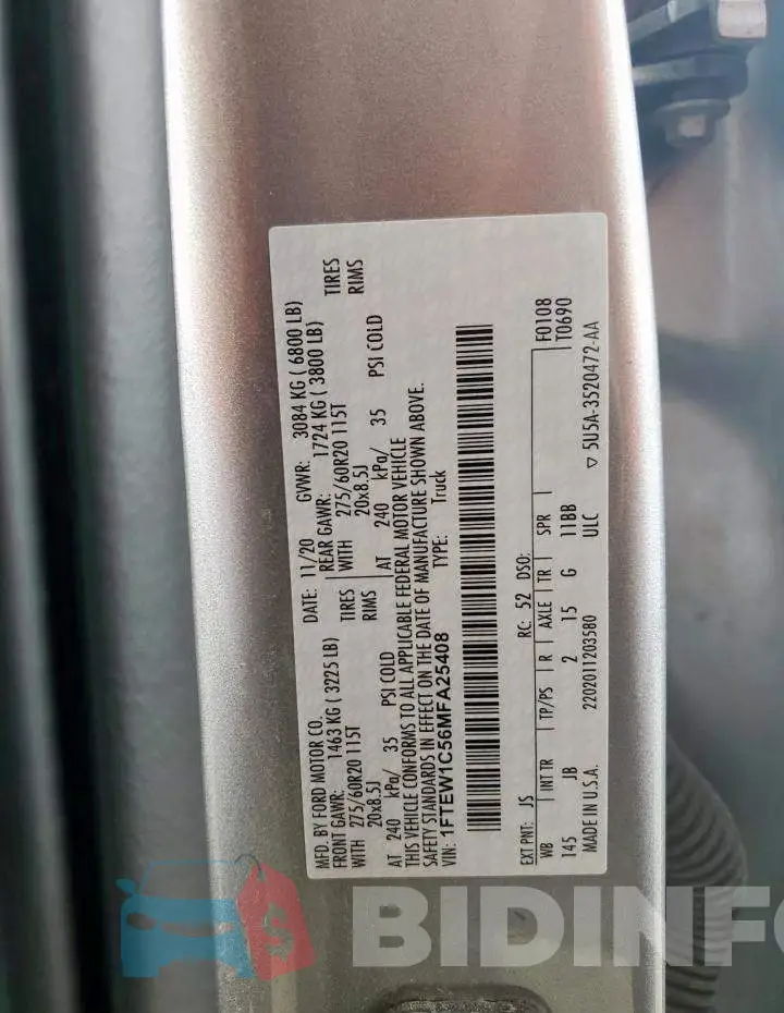 1FTEW1C56MFA25408 Photo# 12