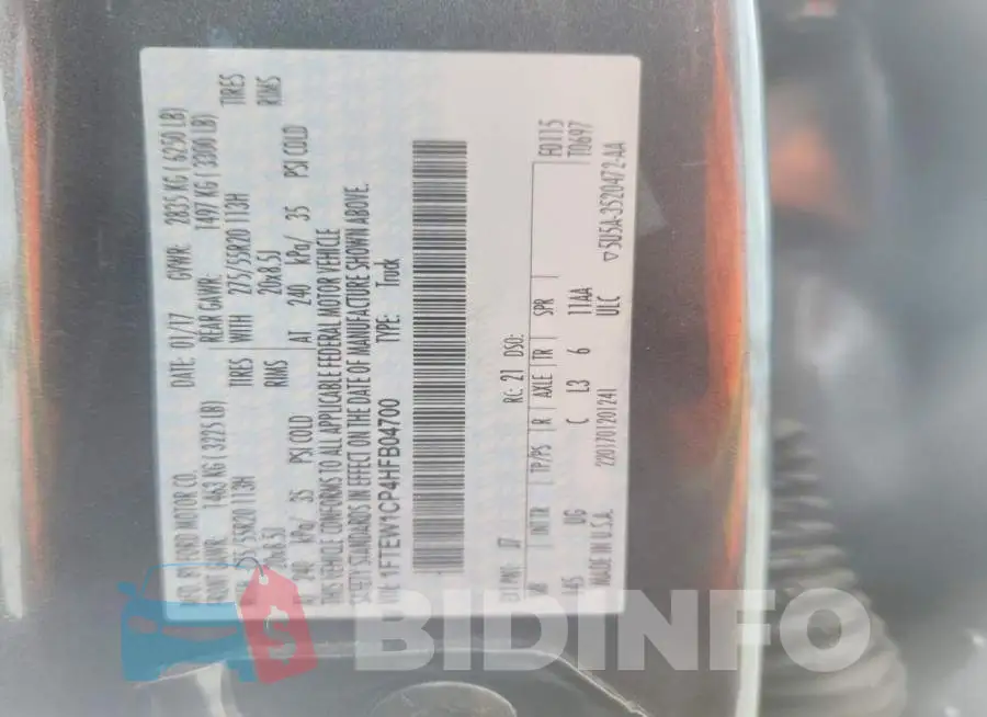 1FTEW1CP4HFB04700 Photo# 12