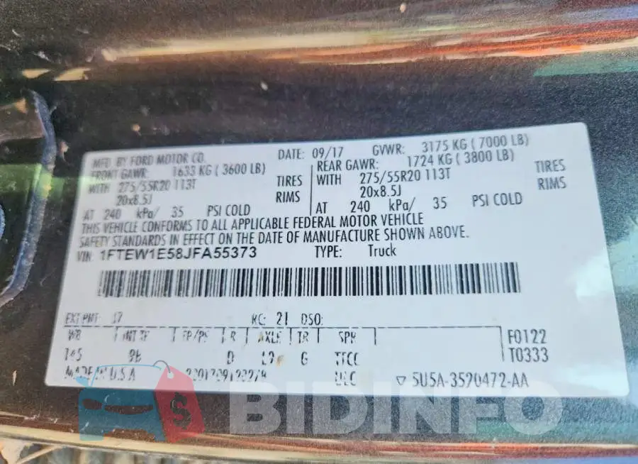 1FTEW1E58JFA55373 Photo# 12