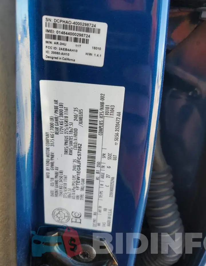 1FTEW1EG8JFC57082 Photo# 12