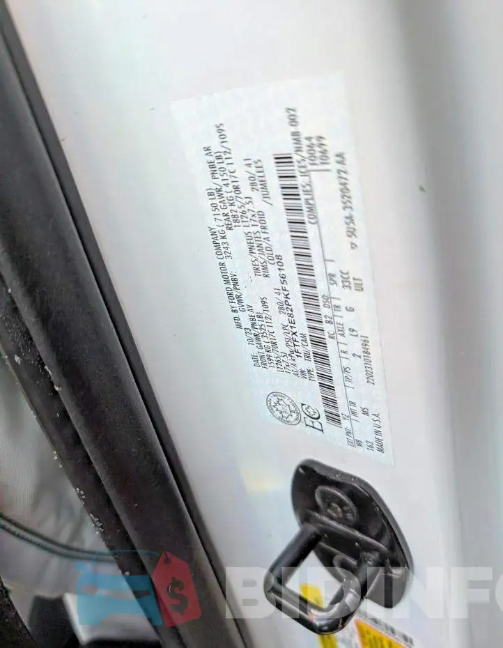 1FTFX1E82PKF56108 Photo# 12