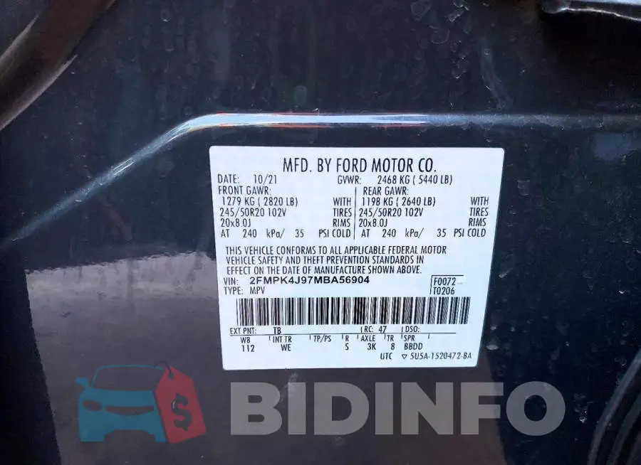 2FMPK4J97MBA56904 Photo# 13