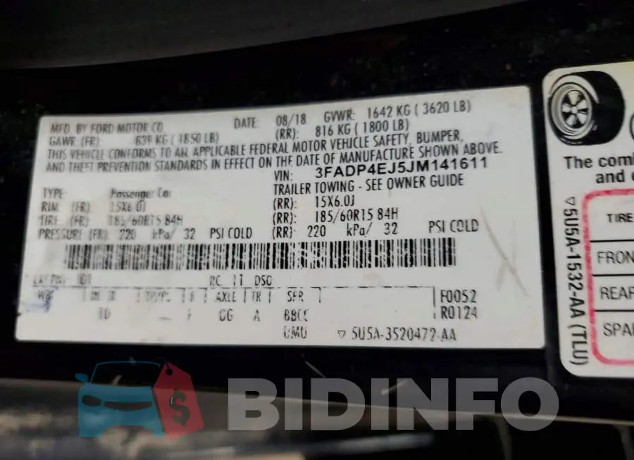 3FADP4EJ5JM141611 Photo# 13