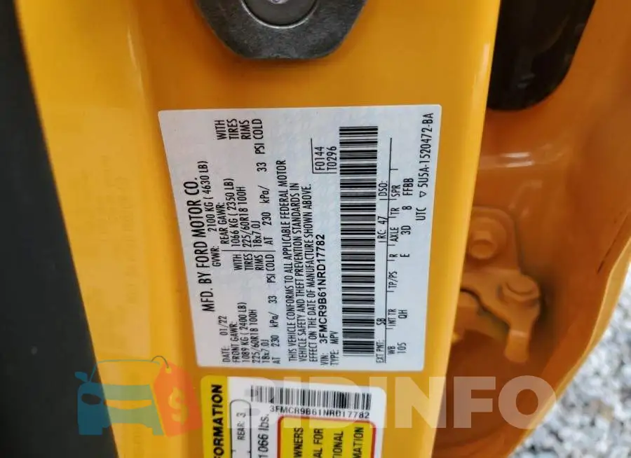 3FMCR9B61NRD17782 Photo# 13