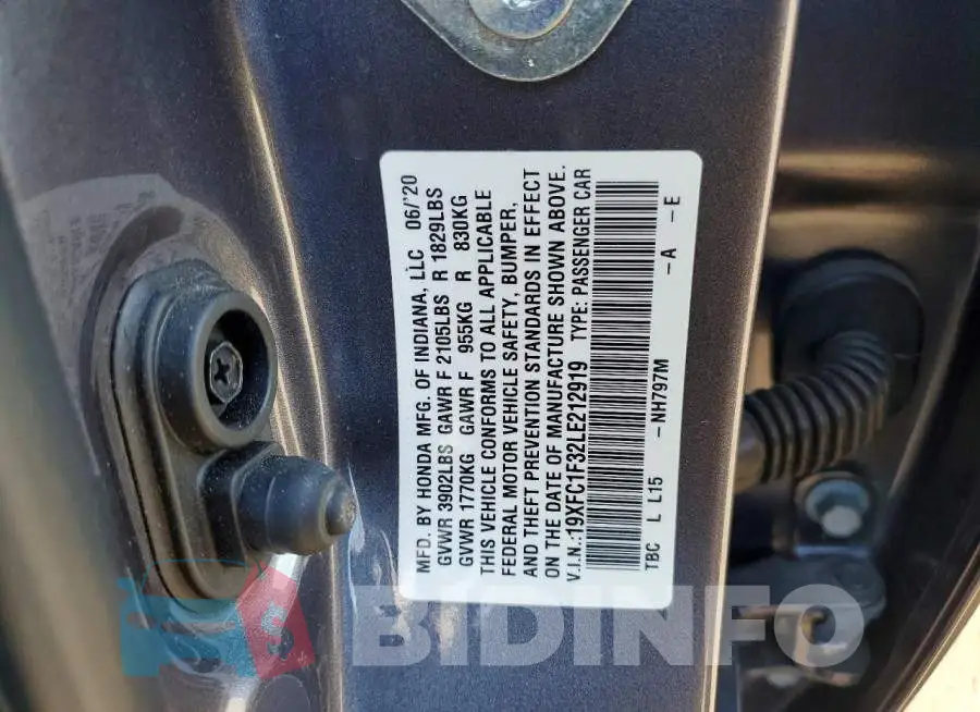 19XFC1F32LE212919 Photo# 12