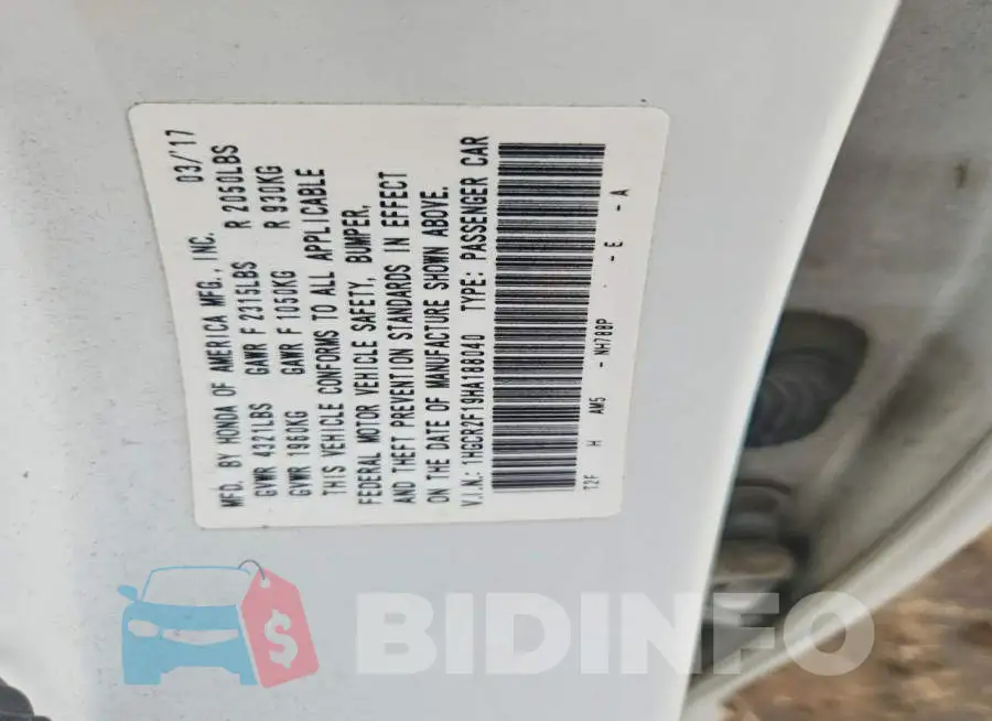 1HGCR2F19HA188040 Photo# 12