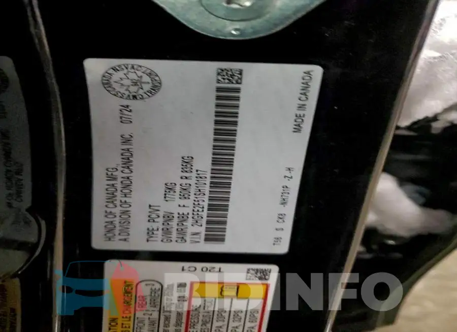 2HGFE2F51SH101817 Photo# 12