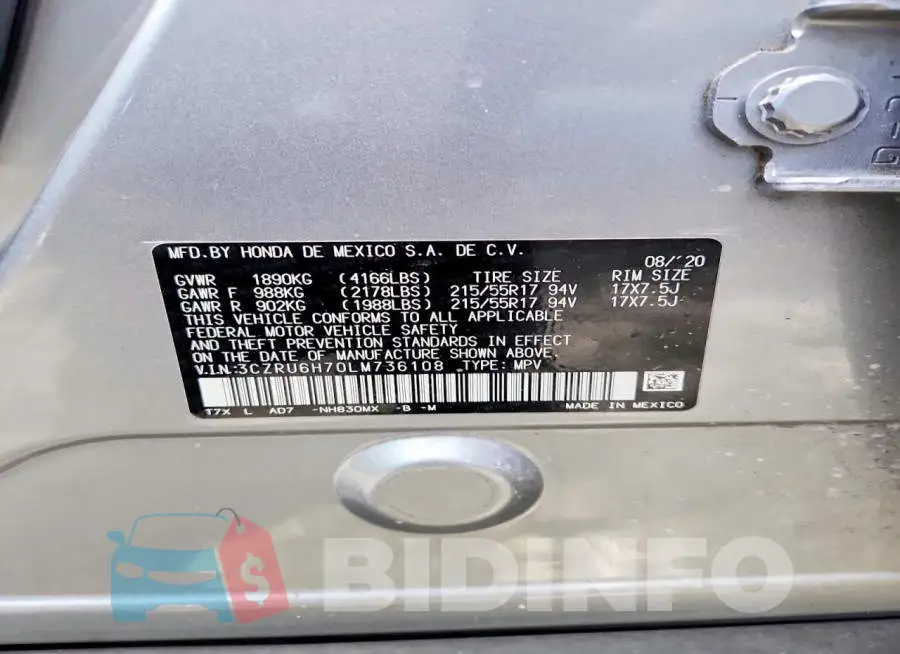 3CZRU6H70LM736108 Photo# 12