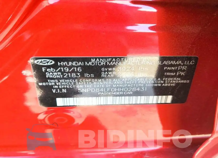 5NPD84LF0HH028431 Photo# 12