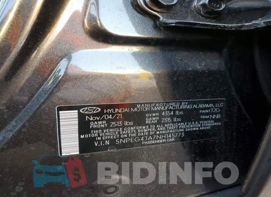 5NPEG4JA7NH145773 Photo# 12