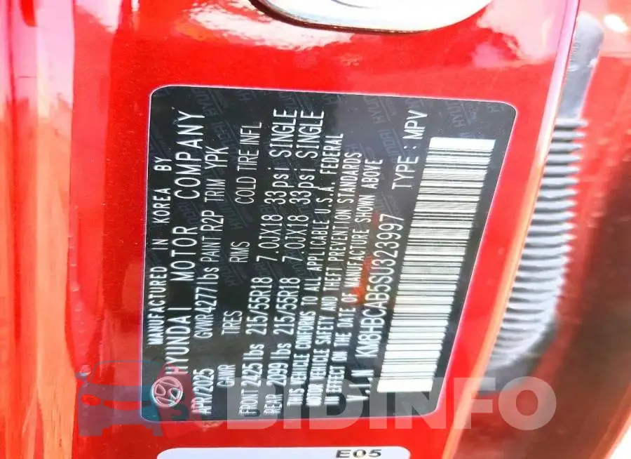 KM8HBCAB5SU323997 Photo# 14