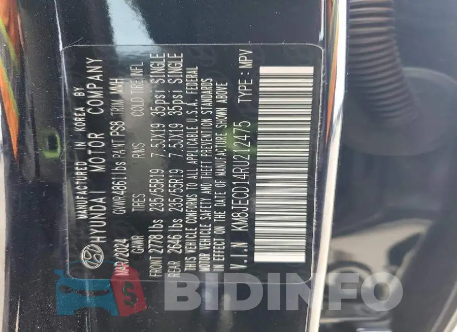 KM8JECD14RU212475 Photo# 13