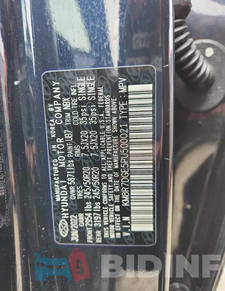 KM8R7DGE5PU500021 Photo# 13