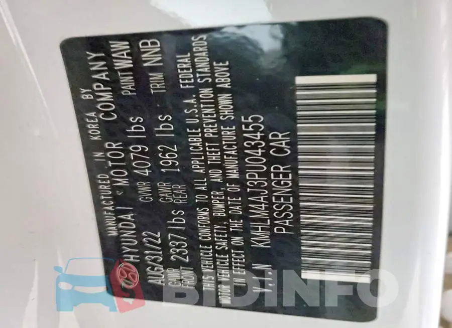 KMHLM4AJ3PU043455 Photo# 12