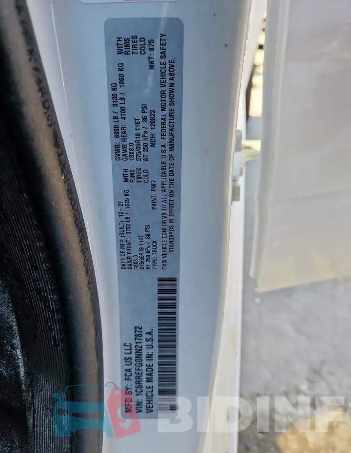 1C6RREFG0NN217872 Photo# 13