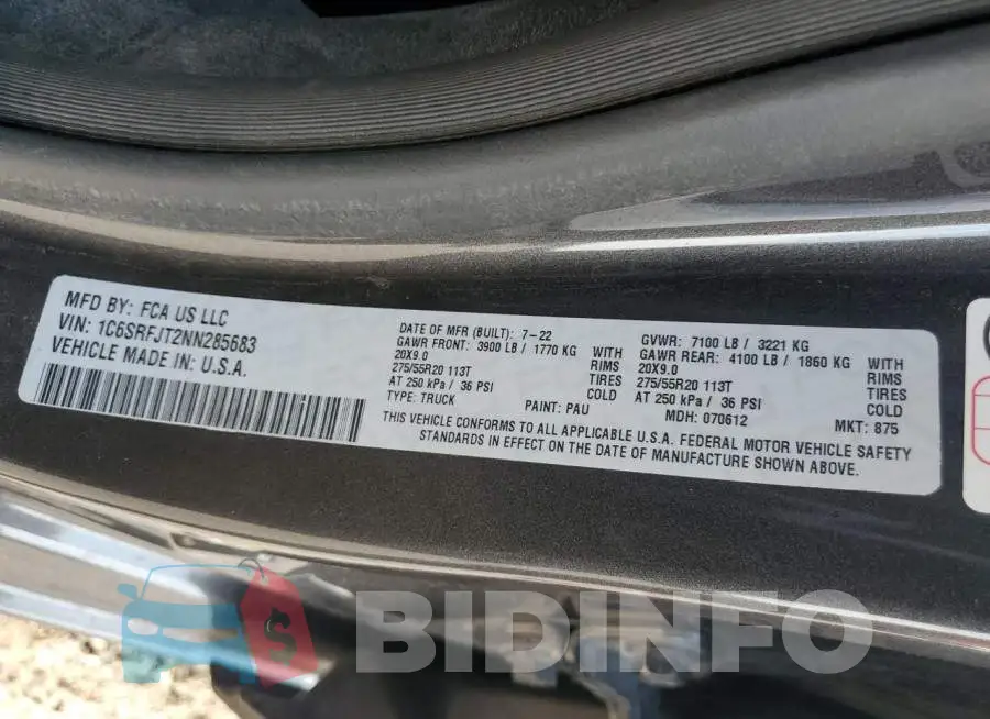 1C6SRFJT2NN285683 Photo# 13