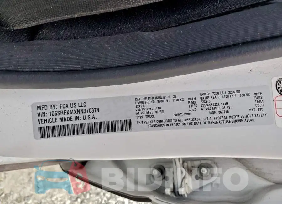 1C6SRFKMXNN370374 Photo# 12