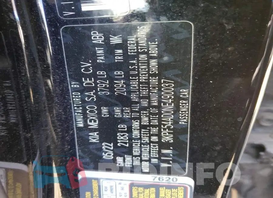 3KPF54AD0NE490037 Photo# 12