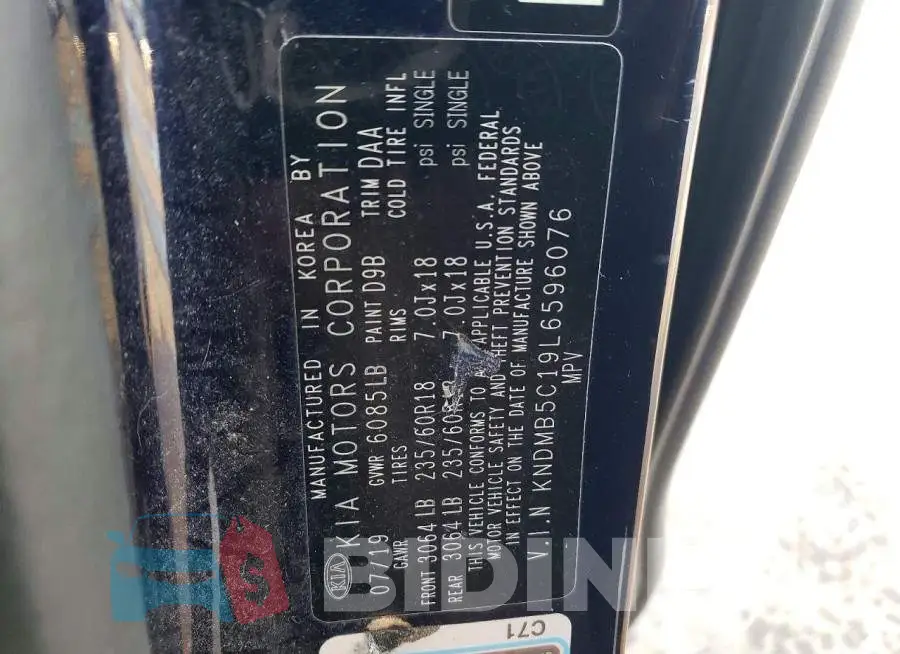 KNDMB5C19L6596076 Photo# 12