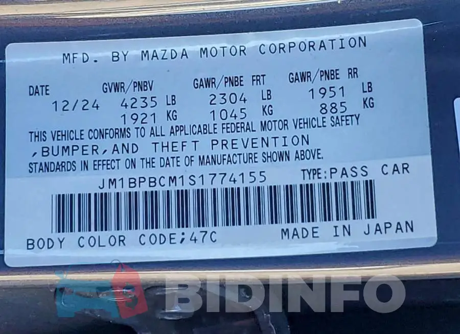 JM1BPBCM1S1774155 Photo# 12