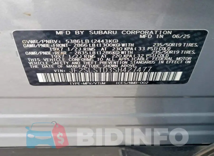 JF2SLSTD3SH427477 Photo# 13