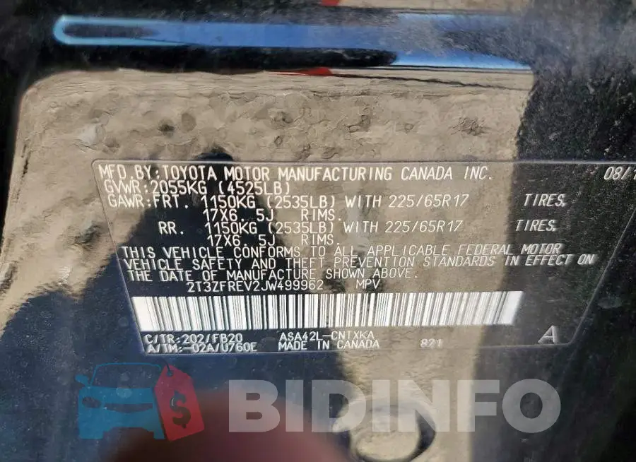 2T3ZFREV2JW499962 Photo# 14